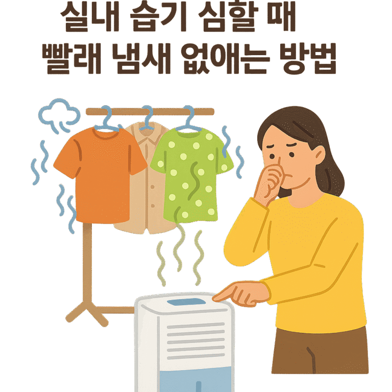 실내 습기 심할 때 빨래 냄새 없애는 방법