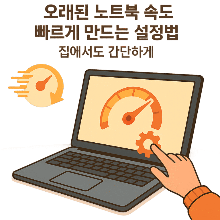 오래된 노트북 속도 빠르게 만드는 설정법, 집에서도 간단하게